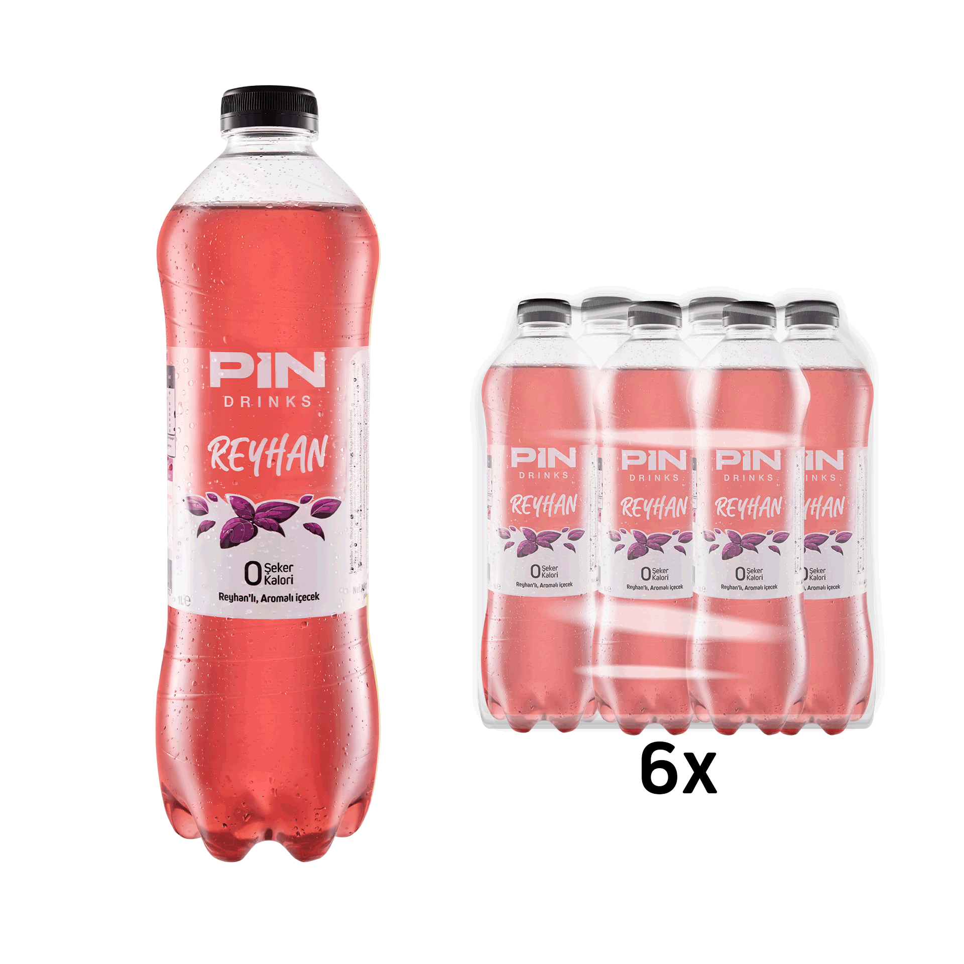 6 x Basilikum 1 Liter Pet