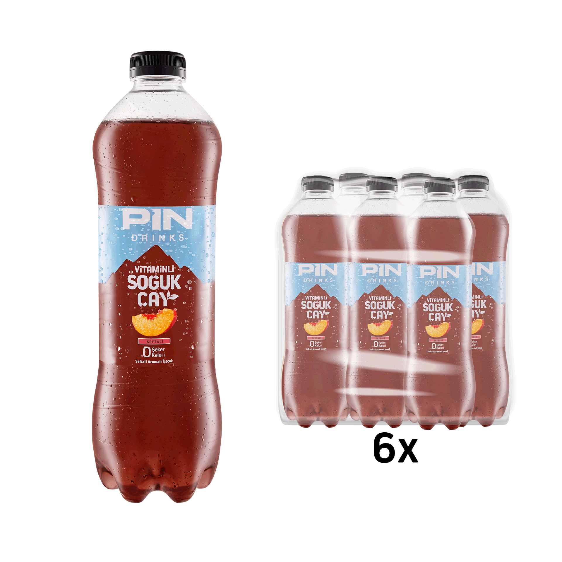 6 x Eistee Pfirsich 1 Liter Pet