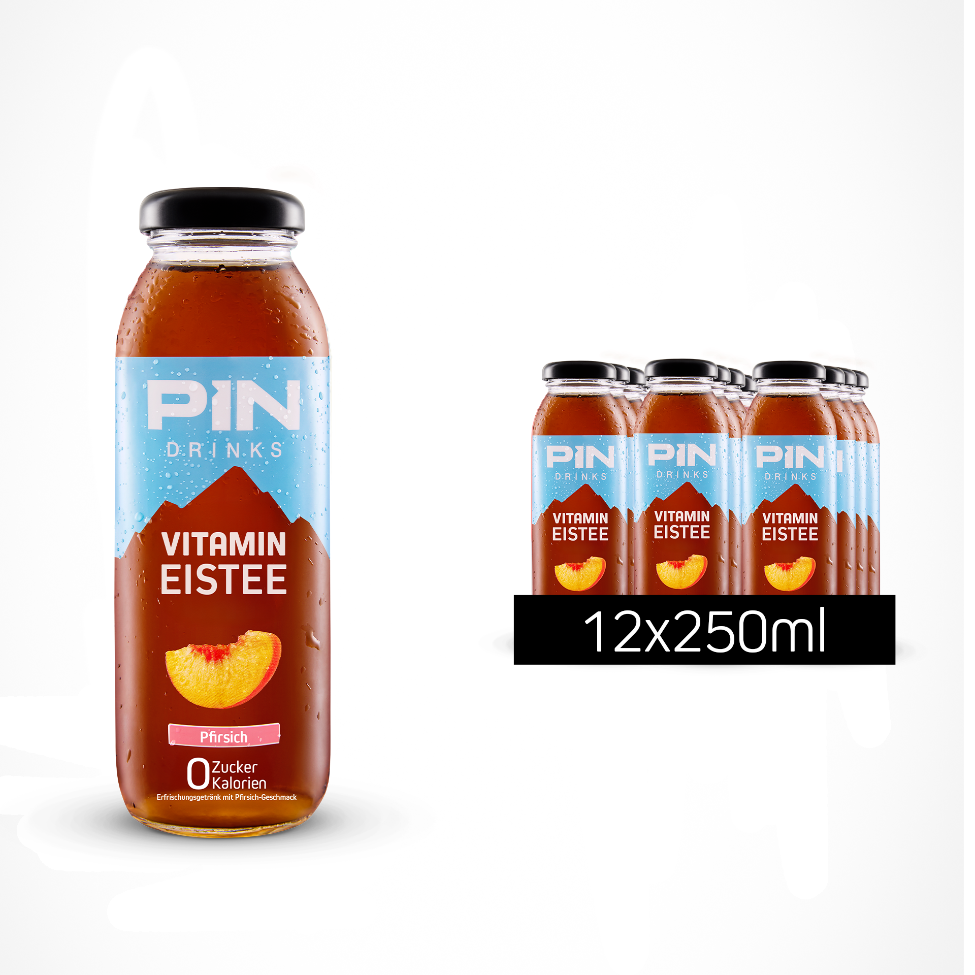 12 x VITAMIN EISTEE 250ml Glass