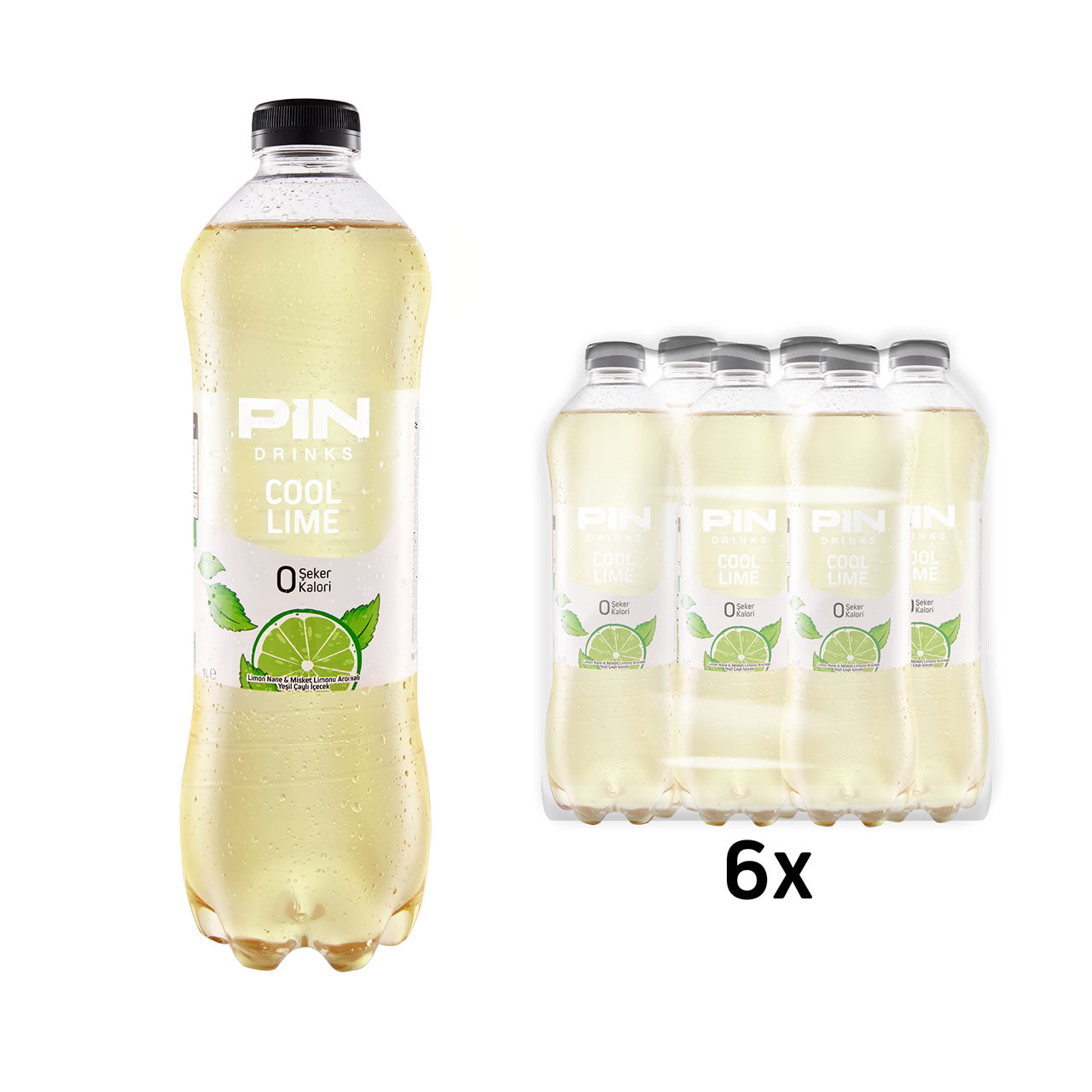 6 x Cool Lime 1 Liter PET