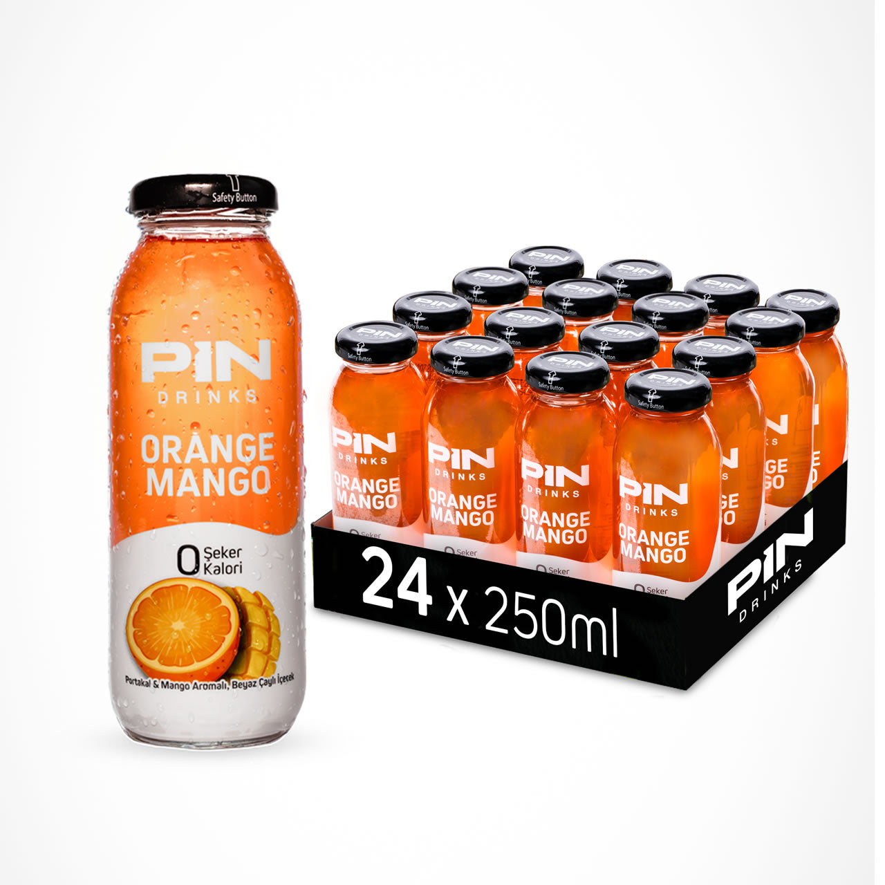 24 x Orange Mango 250 ml GLASS